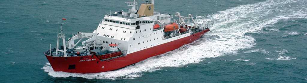 James Clark Ross Research ship at sea