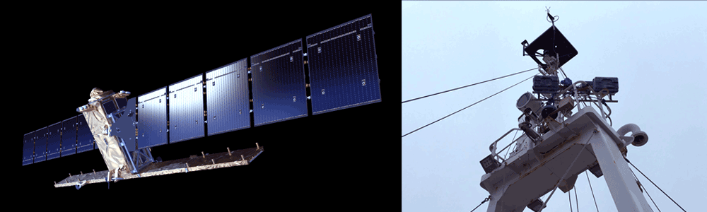 Copernicus Sentinel-1 satellite and C-band radar on-board the RRS James Clark Ross